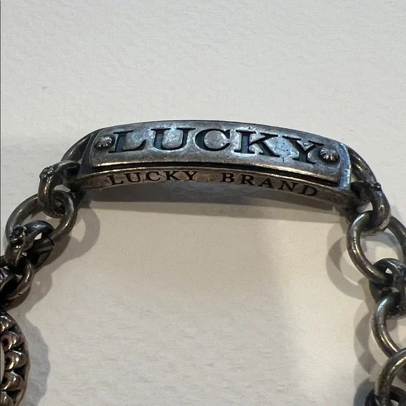 Lucky Brand Antique Silver tone Toggle Chain Bracelet - Picture 2 of 4